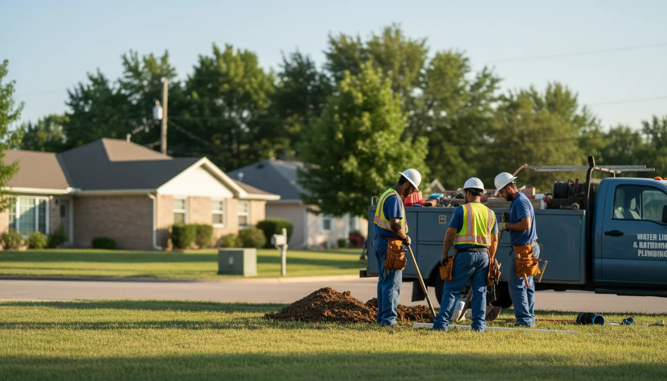 Residential water line and bathroom plumbing service in Macon, IL